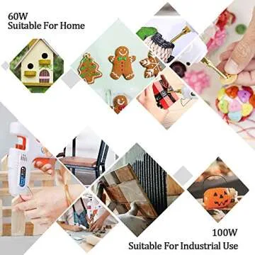 Lifegoo Hot Melt Glue Gun 60W/100W Kit for Crafts