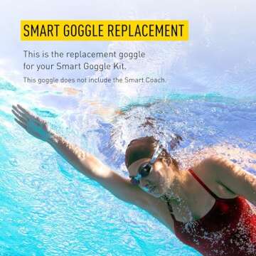 FINIS Smart Goggle Replacement - Customizable Fit & Anti-Fog Features | White