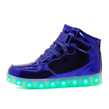 Voovix Kids LED Light Up USB Charging Sneakers for Fun