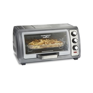 Hamilton Beach Toaster Oven Air Fryer Combo with Large Capacity, Fits 6 Slices or 12” Pizza, 4 Coo...
