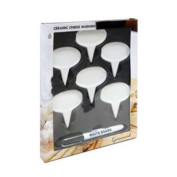 Vinotemp Ceramic Cheese Marker Set for Elegant Gatherings