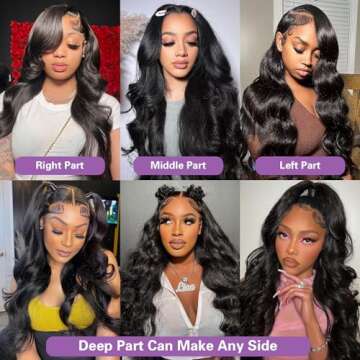 WPRWPR 30 Inch Lace Front Wig Human Hair with Baby Hair