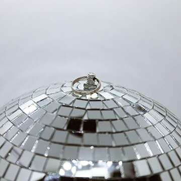 Boshen 6" Disco Mirror Ball for Parties and Celebrations