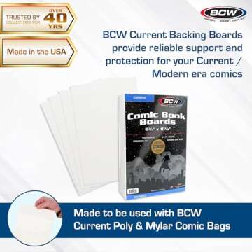 BCW Current Comic Book Backing Boards - 2 Pack (200 Total) | 24 pt, Coated, Buffered with 3% Calcium...