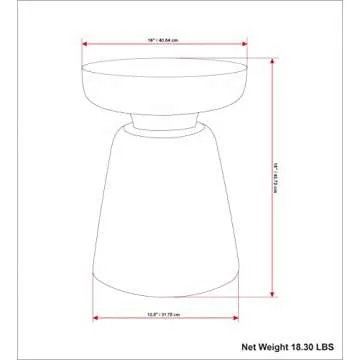 SIMPLIHOME Robbie SOLID MANGO WOOD 16 Inch Wide Round Contemporary Rustic Accent Table in Distressed White Wash, Fully Assembled, For the Living Room and Bedroom