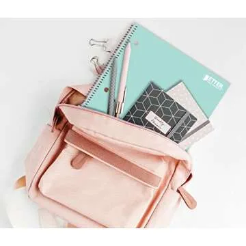 Better Office Products 6 Pack Spiral Notebooks - Pastel Colors