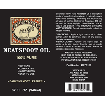 Bickmore 100% Pure Neatsfoot Oil - Leather and Wood Care
