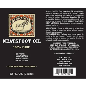 Bickmore 100% Pure Neatsfoot Oil - Leather and Wood Care