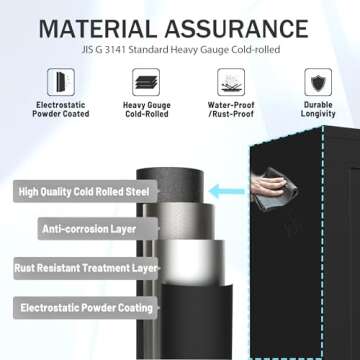 GAIOUS 61.02" Kitchen Pantry Cabinet, Kitchen Pantry Storage Cabinet with 2 Doors and Adjustable Shelves, Black Pantry Cabinet for Kitchen, Living Room, Bedroom and Dining Room (Black) Metal