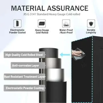 GAIOUS 61.02" Kitchen Pantry Cabinet, Kitchen Pantry Storage Cabinet with 2 Doors and Adjustable Shelves, Black Pantry Cabinet for Kitchen, Living Room, Bedroom and Dining Room (Black) Metal