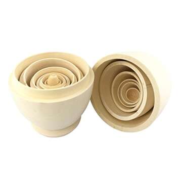 Winterworm DIY Unpainted Blank Wooden Egg Shape Russian Nesting Dolls Matryoshka Dolls Set 7 Pieces for Kids Toy Birthday Home Decoration Parent-Child Time Easter Egg…