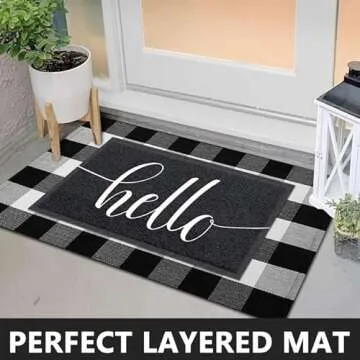 Durable Welcome Mat for Front Door - Stylish & Non-Slip
