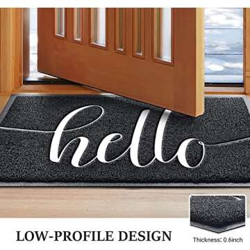 Durable Welcome Mat for Front Door - Stylish & Non-Slip