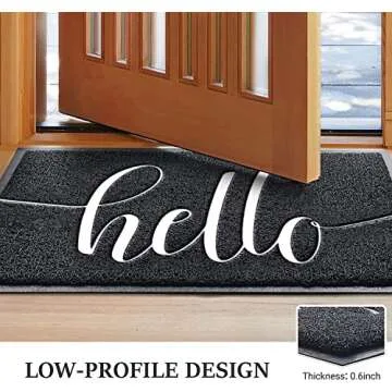 Durable Welcome Mat for Front Door - Stylish & Non-Slip