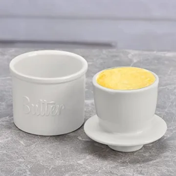 Butter Crock with Spreader for Soft Spreadable Butter