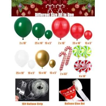 Beaumode 160pc Christmas Balloon Arch Garland Kit Company Party