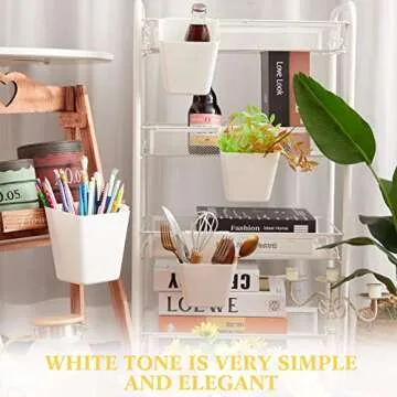 Tessco 8 Hanging Cup Holders - Perfect Storage Bins