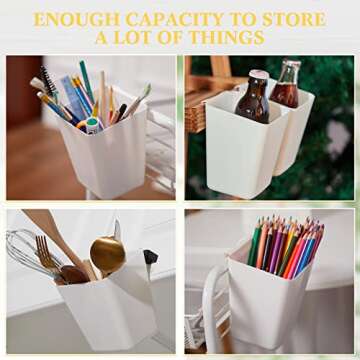 Tessco 8 Hanging Cup Holders - Perfect Storage Bins