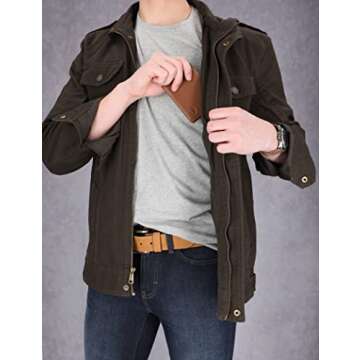 Timberland Men's Blix Slimfold Leather Wallet, Tan, One Size