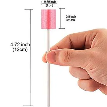 Gentle 100PCS Disposable Oral Swabs for All Ages
