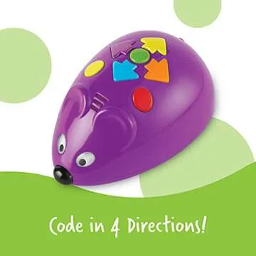Learning Resources Code & Go Robot Mouse - 31 Pieces, Ages 4+, Coding STEM Toys, Screen-Free Coding Toys for Kids