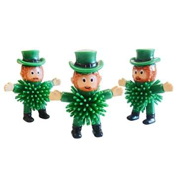 12Pcs St Patrick's Day Mini Leprechaun Toys,Squeeze Porcupine Toys Stress Relief Fidget Toy for Kids...