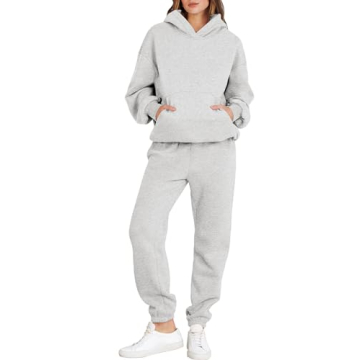 ANRABESS Women's Cozy Y2K Tracksuit Set - Oversized Hoodie & Joggers