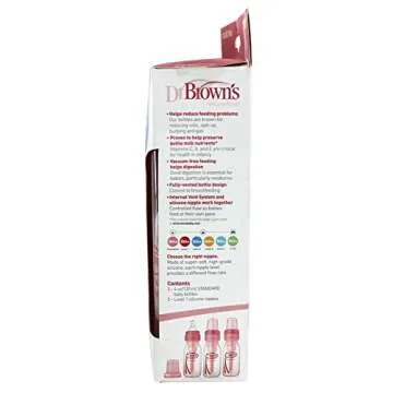Dr. Brown's 4 Ounce Baby Bottle - Pink, 3-Count Pack