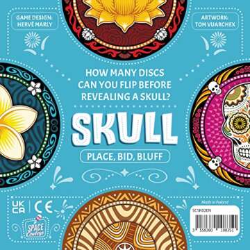 Skull Party Game - Fun Bluffing Strategy Game for All Ages