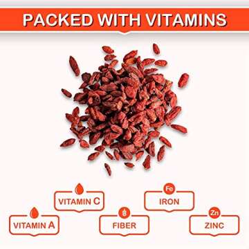 Roots Circle Organic Dried Goji Berries 14.1oz Jar | Healthy Antioxidant Superfood