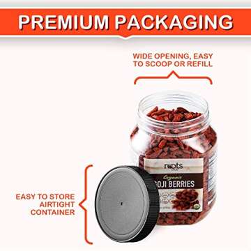 Roots Circle Organic Dried Goji Berries - Superfood Goodness