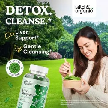 Wild & Organic Liver Support Gummies - Milk Thistle, Dandelion Root Extract for Liver Cleanse Detox ...