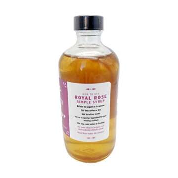 Royal Rose Organic Lavender Lemon Simple Syrup – Artisanal Flavor Boost for Drinks & Desserts