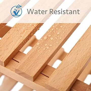 EZOWare Foldable Rubberwood Rack - Stylish & Compact Storage Solution