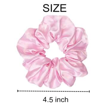 12 Pcs Satin Silk Scrunchies Soft Hair Ties Fashion Bands Hair Bows Elastic Bracelets Ponytail Holders Accessories for Women and Girls (4.5 Inch, Assorted Red)