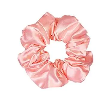 12 Pcs Satin Silk Scrunchies Soft Hair Ties Fashion Bands Hair Bows Elastic Bracelets Ponytail Holders Accessories for Women and Girls (4.5 Inch, Assorted Red)