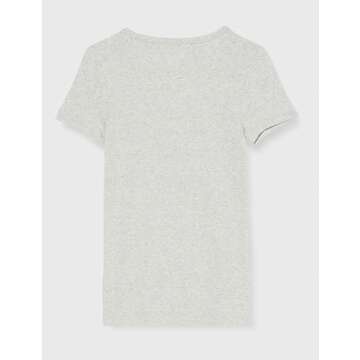 Amazon Essentials Women's Slim-Fit Short-Sleeve V-Neck T-Shirt, Pack of 2, Charcoal Heather/Light Grey Heather, XX-Large