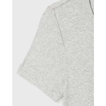 Amazon Essentials Women's Slim-Fit Short-Sleeve V-Neck T-Shirt, Pack of 2, Charcoal Heather/Light Grey Heather, XX-Large