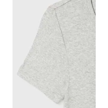 Amazon Essentials Women's Slim-Fit Short-Sleeve V-Neck T-Shirt, Pack of 2, Charcoal Heather/Light Grey Heather, XX-Large