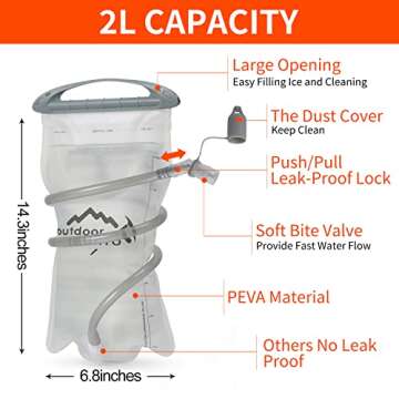 IX INOXTO Hydration Pack Backpack for Outdoor Adventures