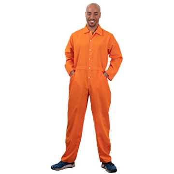 Orange Prisoner Jumpsuit Costume for Adults