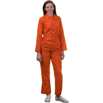 Orange Prisoner Jumpsuit Costume for Adults