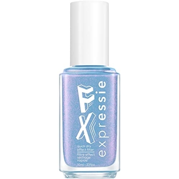 essie Expressie FX Filter Quick-Dry Vegan Nail Polish, Frosty Blue Top Coat - Immaterial Frost 0.33 ...