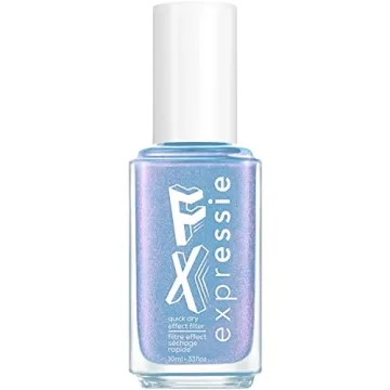 essie Expressie FX Filter Quick-Dry Vegan Nail Polish, Frosty Blue Top Coat - Immaterial Frost 0.33 ...