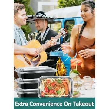 NEEBAKE 60 Sets 28oz Meal Prep Container - Reusable Plastic Food Storage Containers with Lids, Fits Microwave, Freezer and Dishwasher Safe