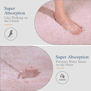 Walensee Soft Plush Bath Rug Non-Slip Microfiber Mat