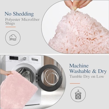 Walensee Soft Plush Bath Rug Non-Slip Microfiber Mat