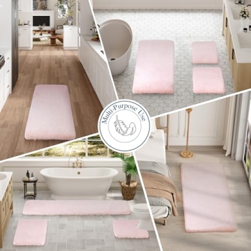 Walensee Soft Plush Bath Rug Non-Slip Microfiber Mat