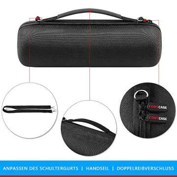 Case for JBL Charge 4 / Charge 5 / Pulse 4 Portable Waterproof Wireless Bluetooth Speaker [ Fits USB Plug and Cable & More ] - Black (Case Only)