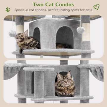 Globlazer Big Cat Tower for Multiple Adult Cats 80inch